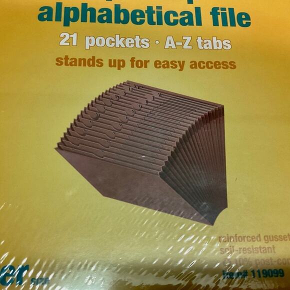 Staples Open Top Alphabetical File - Picture 1 of 3